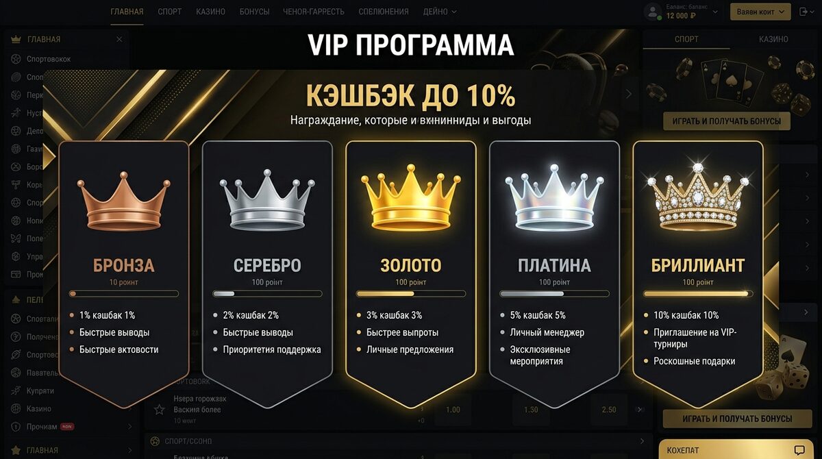 Mostbet VIP-программа лояльности с кэшбэком до 10%